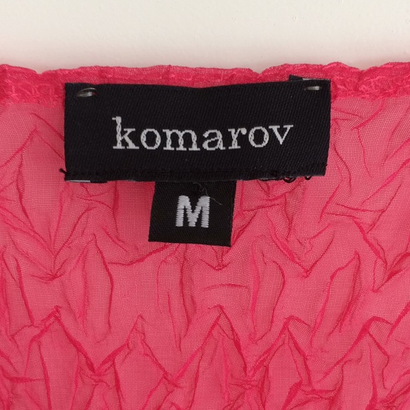 Komarov Crinkled Chiffon Cropped Cardigan / Shrug - Picture 3 of 3